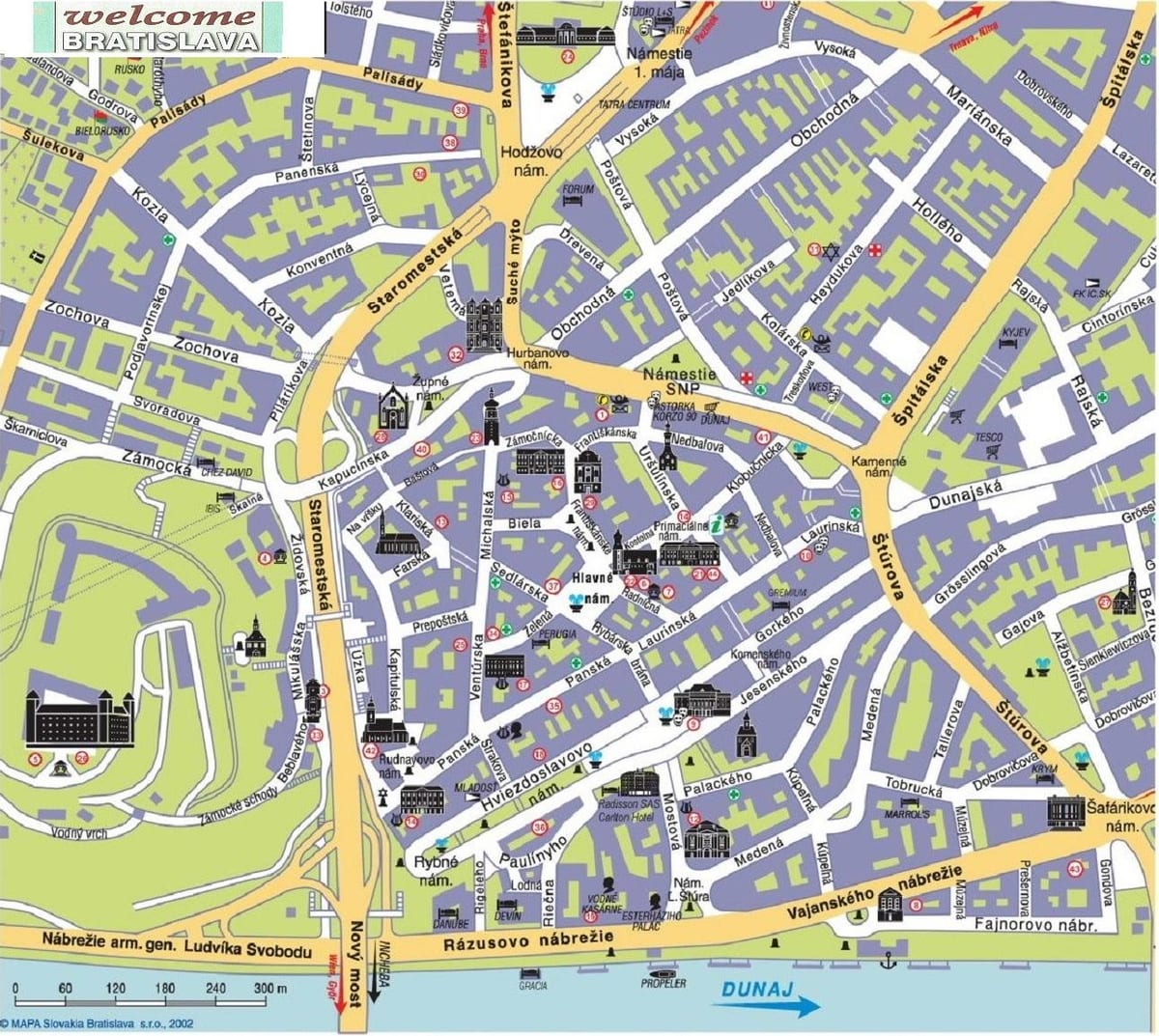mapa de bratislava, Eslováquia