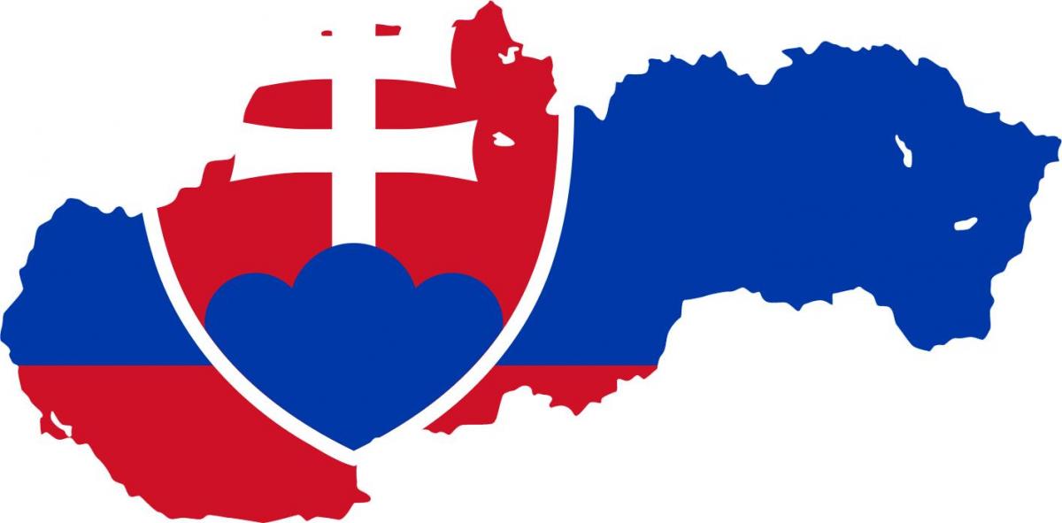 mapa da Eslováquia bandeira