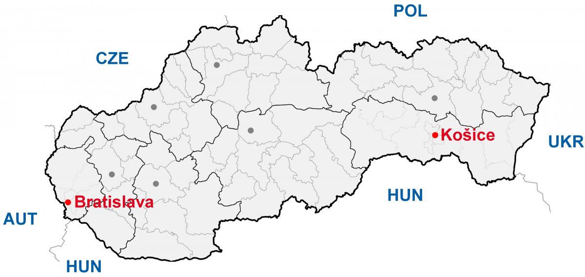 mapa de kosice Eslováquia
