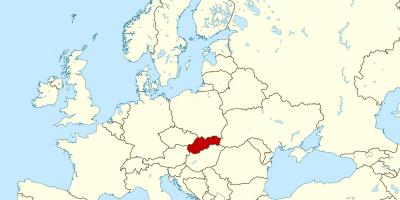 Mapa da Eslováquia mapa da europa