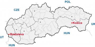 Mapa de kosice Eslováquia